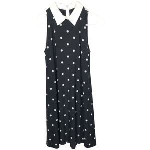 Lauren Ralph Lauren Womens Polka Dot A-Line Dress Sz 4 Classic Preppy Old Money